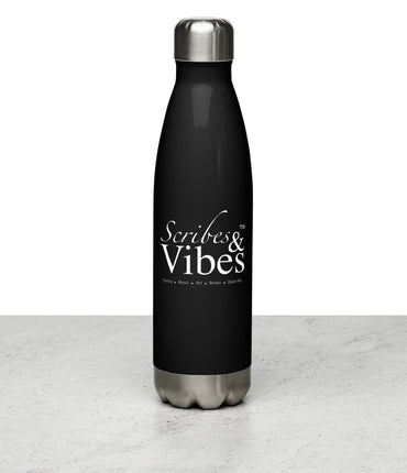 Scribes & Vibes Logo Stainless Steel Water Bottle - 17 fl oz