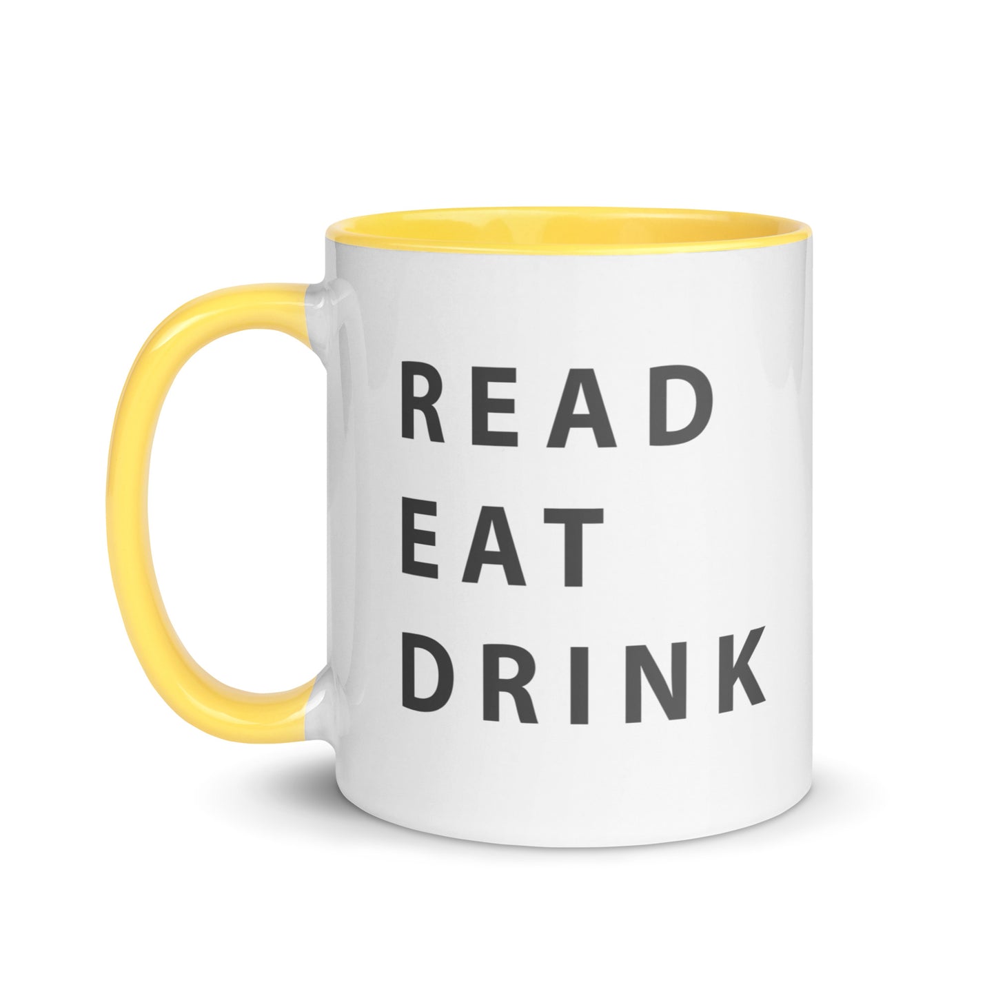 Read. Eat. Drink. Mug with Color Inside - 11 fl oz